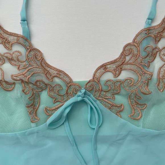 Blue Sheer Cami with Gold - Picture 3 of 3